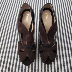 Fendi Butterfly Platform Pumps